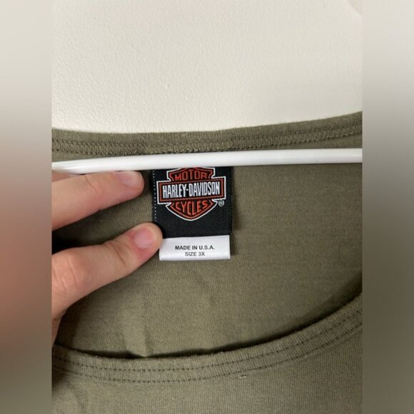 Harley Davidson Army Green Tank Top - Picture 4 of 7